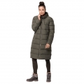 Jack Wolfskin Winter Down Coat Crystal Palace Coat (windproof, PFC-free) green-brown Women